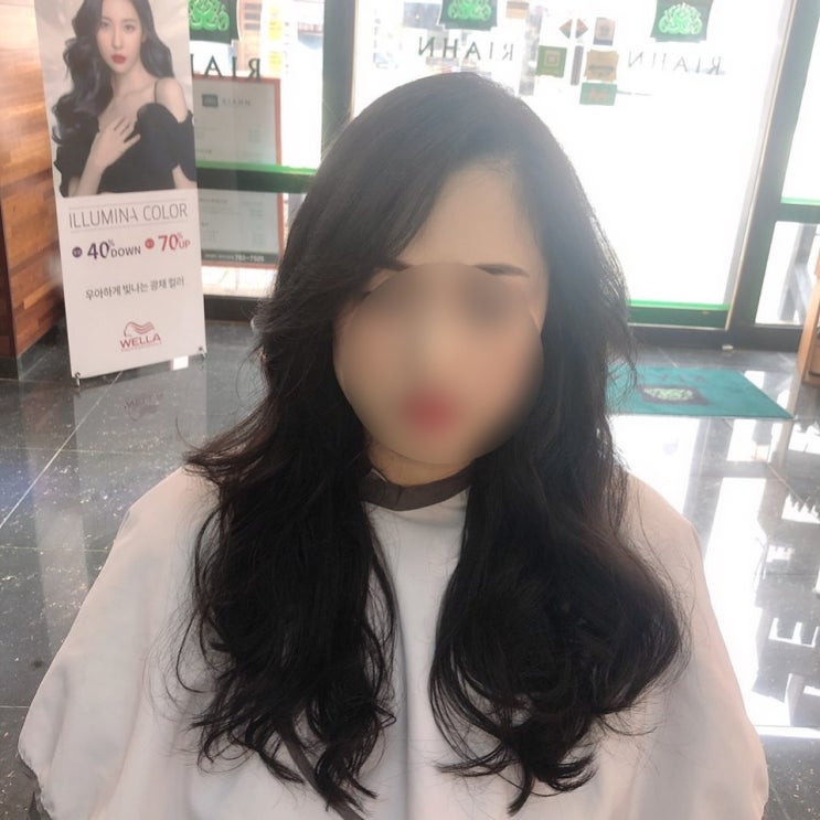  원주리안헤어단관점,긴머리구름펌