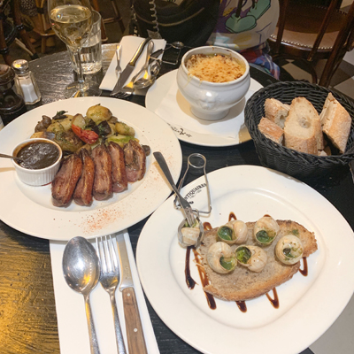 파리 여행 : 루브르박물관 맛집 Les Antiquaires 레 잔티케 오리 스테이크 jmt
