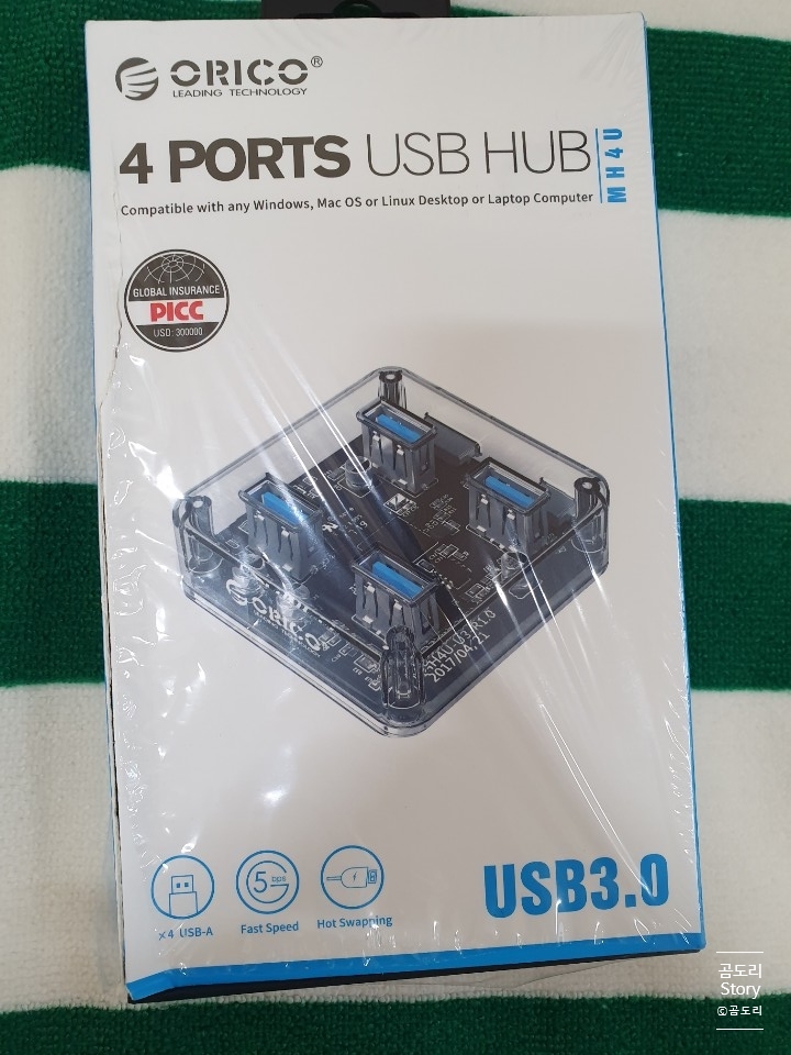 오리코 MH4U-U3-03 USB 3.0무전원허브 개봉기
