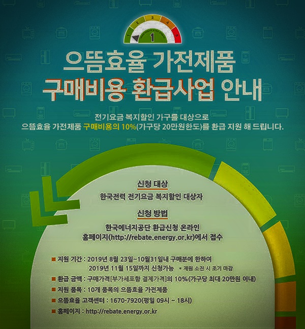  으뜸효율 가전제품 구매비용 환급사업 참여 유의사항은 뭘까?