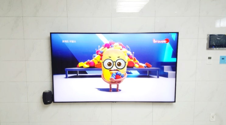  군포 송정 금강펜트리움 3차 벽걸이티비설치 _ 기가지니 셋탑과 tv선 해결해요 @티비원