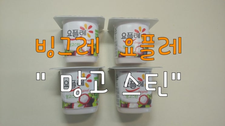  빙그레 새롭게 출시한 요플레 "망고스틴" 과연 어떤맛일까?