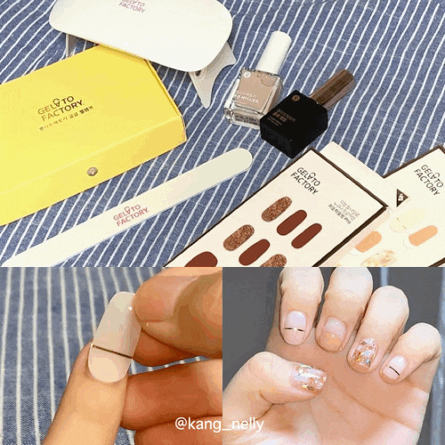  짧은 손톱도 쉽게 붙이는 젤라또팩토리 하또하또핏pro 가을젤네일스티커c (잘붙이는꿀팁!)