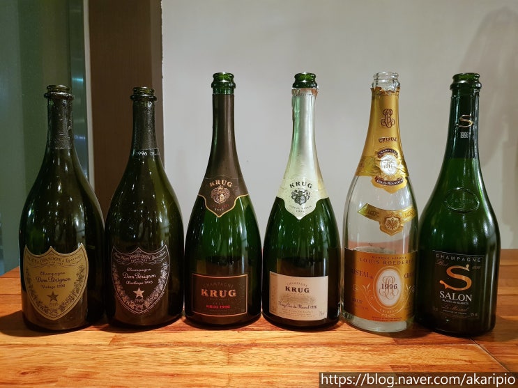  [Champagne] 샹파뉴 1996 빈티지 비교 시음회 간단 후기 - Dom Perignon, Krug, Cristal, Salon