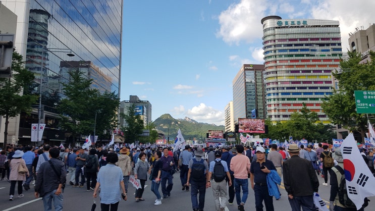 [광화문 태극기 집회 · 애국가]