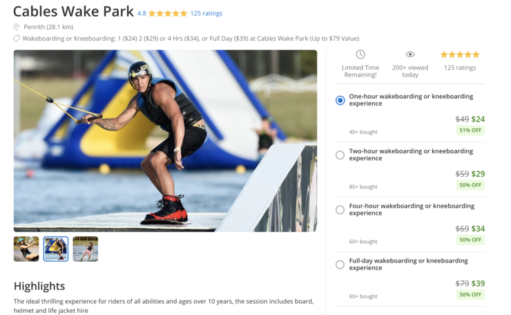    Σ 호주 펜리스 : 케이블 웨이크보드  Australia Penrith Cables Wake Park