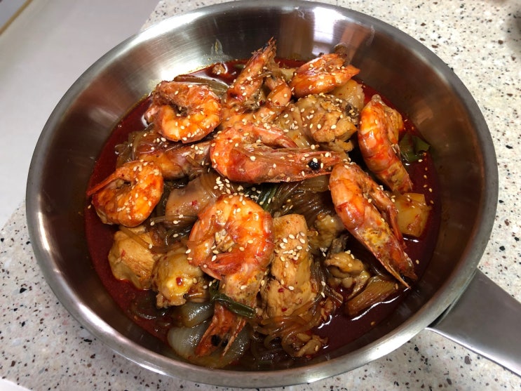 궁중식 새우 찜닭 맛있게 만들기
