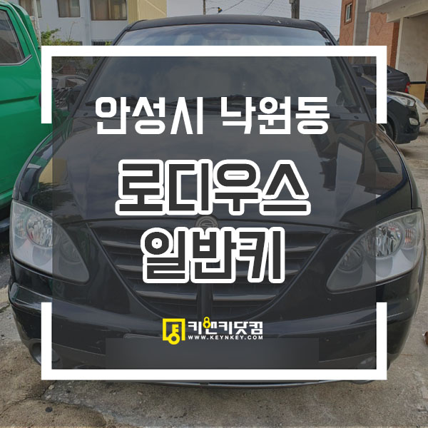  안성차열쇠 낙원동에서 쌍용차 로디우스차키 복원 안성자동차키