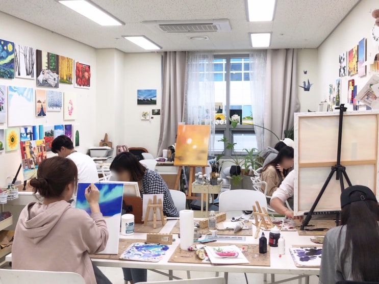  잡생각 없애는 취미생활 추천! / 강서취미미술 | 마곡 / 발산 태교∙직장인 성인미술 | 유화 ∙아크릴화 ∙ 수채화 ∙ 펜일러스트 | 그림일기스튜디오 ️ [ 수업 후기 ]