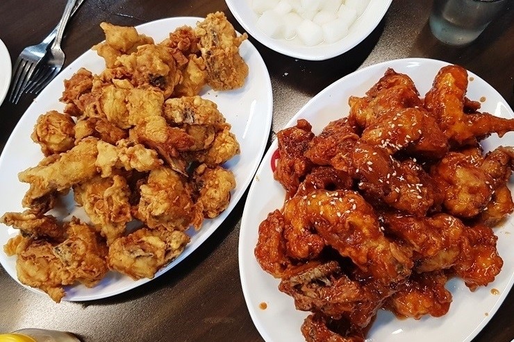  수원 통닭거리 진미통닭 후라이드 맛있네