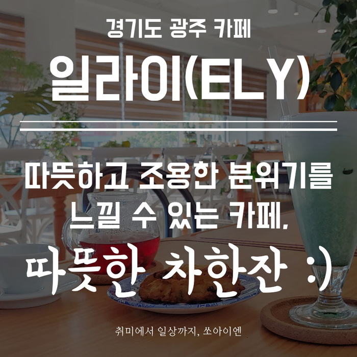  [경기도 광주 카페] 아늑하고 정다운 분위기를 느낄 수 있는 "일라이"