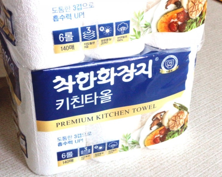  믿을 수 있는착한화장지 롤 키친타올 로 바꿨어요.