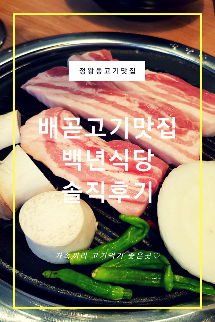  배곧 고기 맛집 백년식당에서 제주도생고기 존맛탱! 정왕동 맛집으로 추천해요!!!(배곧삼겹살추천)