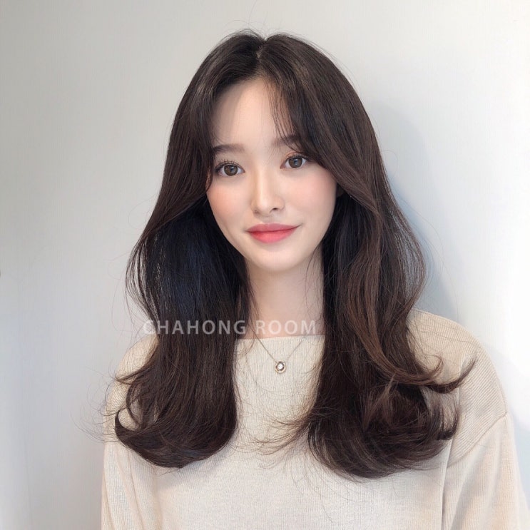  긴머리 반묶음 엘리자벳펌 차홍룸 이삭
