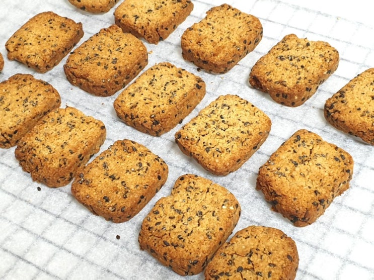 [10/6 일] 비건 생강 검은깨 쿠키 (vegan ginger sesame cookies)