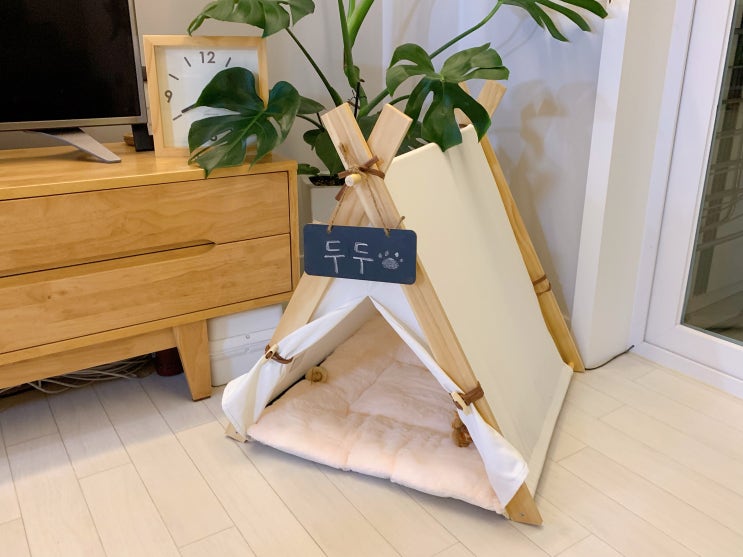  두두내집마련 :: 딩동펫 강아지 인디언 모던텐트하우스 후기 :)