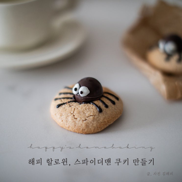  미리 맞이해보는 할로윈, 스파이더 진저쿠키 만들어 봤어요 