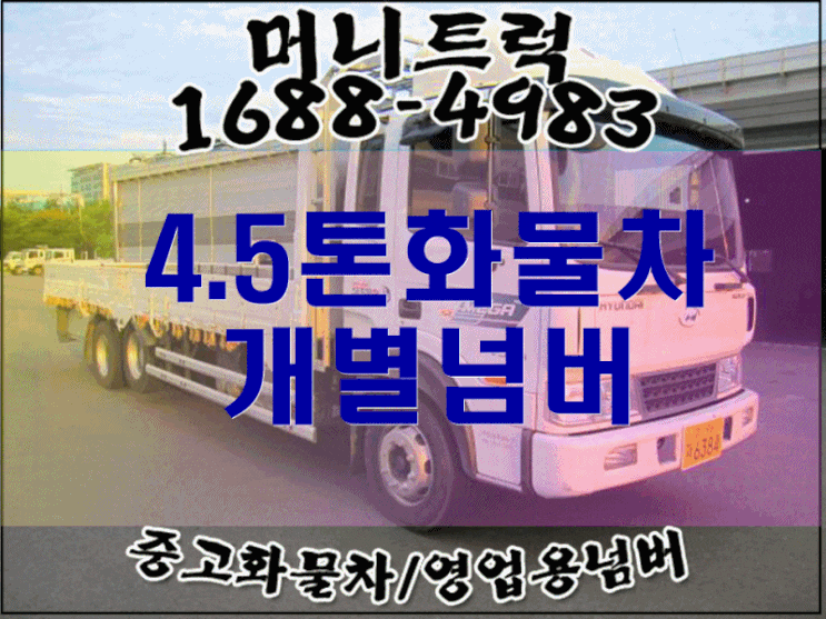  4.5톤화물차에 영업용번호판까지 매매 이가격이 진짜에요?