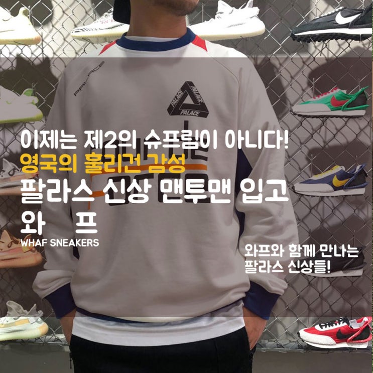  부산 팔라스 2019FW 가을 신상 맨투맨 입고완료! 신상을 만나 봅시다 남포동 편집샵 와프 WHAF PALACE 2019 FW NEW CREWNECK