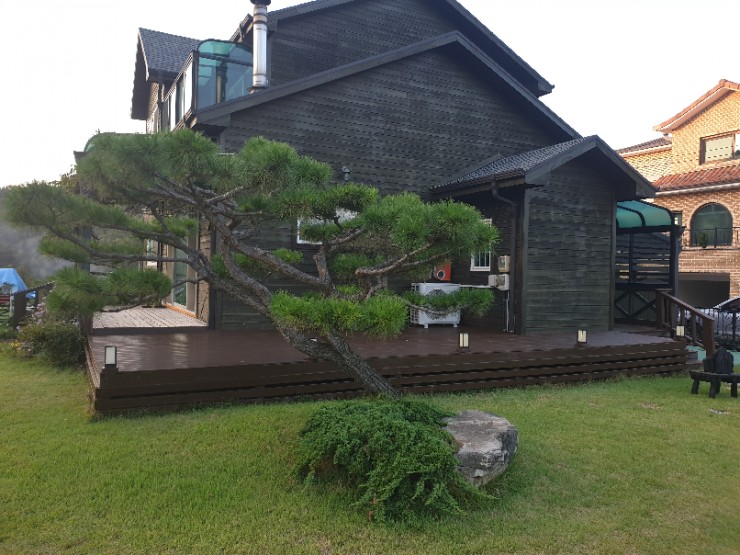  김포 대곶 전원주택 울타리보수 데크수리 및 오일스테인 작업