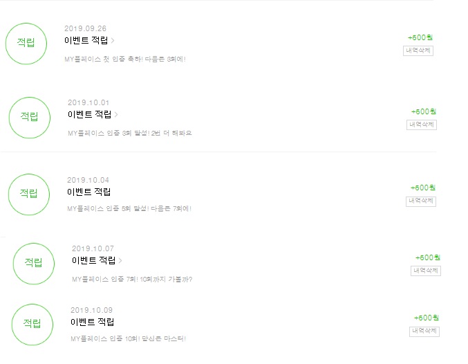  네이버 마이 플레이스 네이버 페이 받기 (10회 완료)