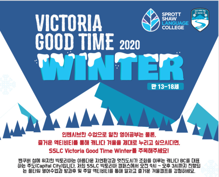 캐나다 빅토리아 겨울 캠프 2020