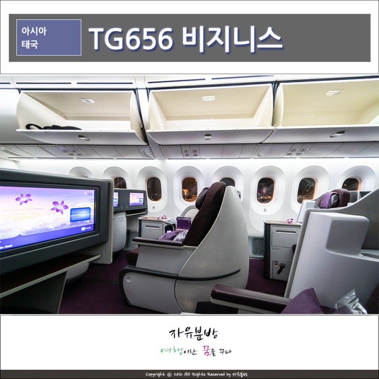 타이항공 TG656편 비지니스(비즈니스), 방콕~인천 탑승기 B787-8