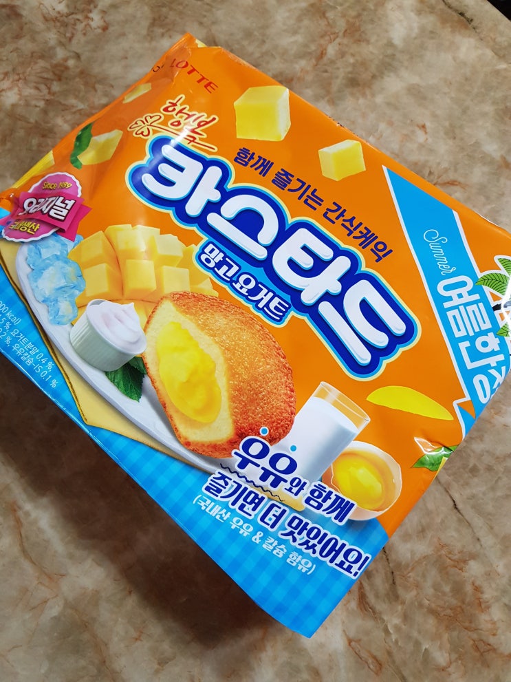  떠난 여름이 아쉬워 리뷰하는 카스타드 망고요거트