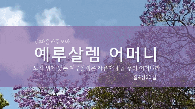  어머니의하나님의 입장을 생각할줄 아는 자녀가 되자!