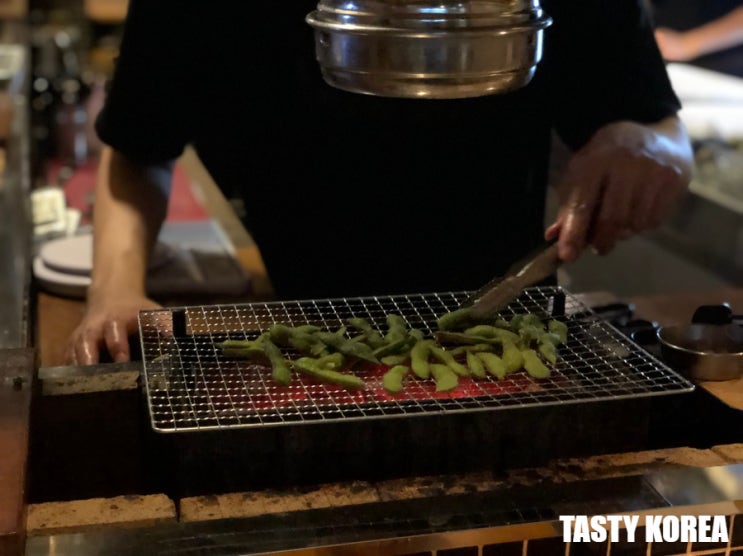  탄다요~다 탄다요! 모든걸 불에 구워버리는 압구정 숯불 이자카야, 로바타탄요
