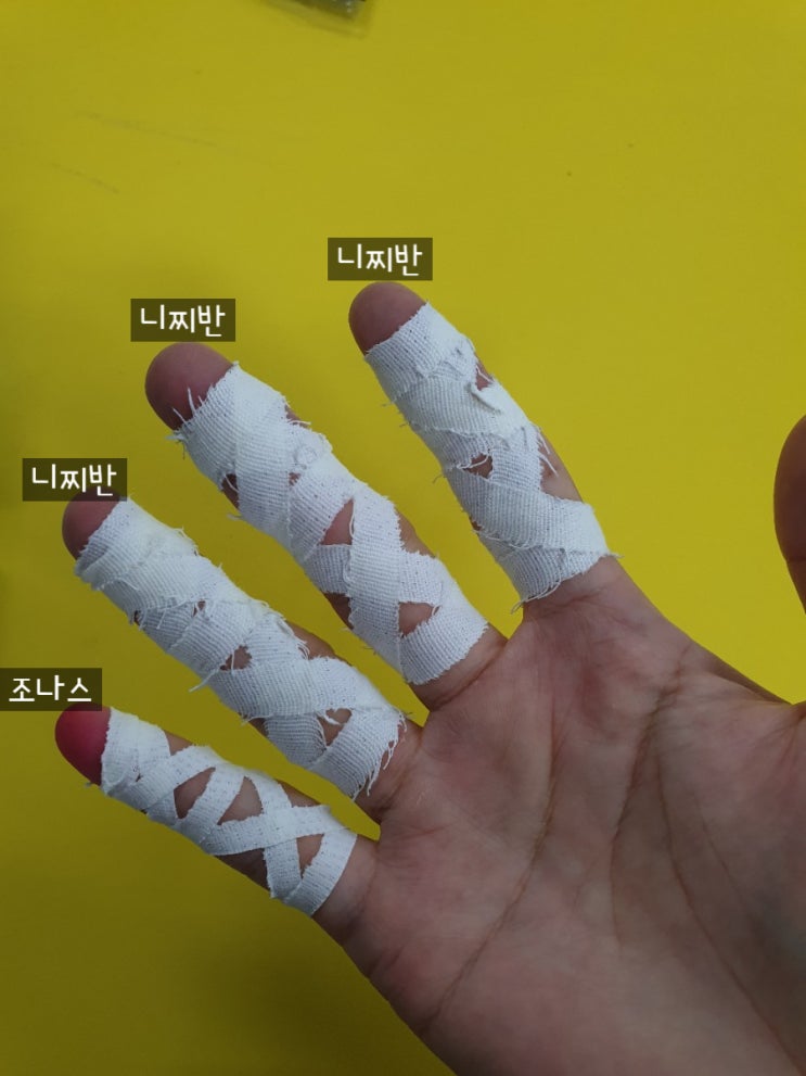  29.7살 주짓떼라 일기 번외2 - 주짓수 테이핑 비교(조나스 테이프 vs 니치반)