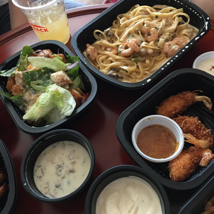  아웃백 런치 포장, 집에서도 그대로 런치셋트메뉴 즐기기 !