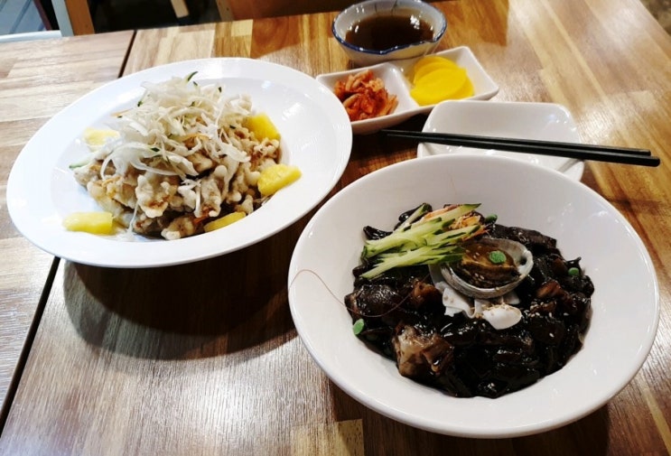  제주 성산 섭지코지 주변 포장 가능한 중식당 하오하오 해물짜장면 흑돼지탕수육