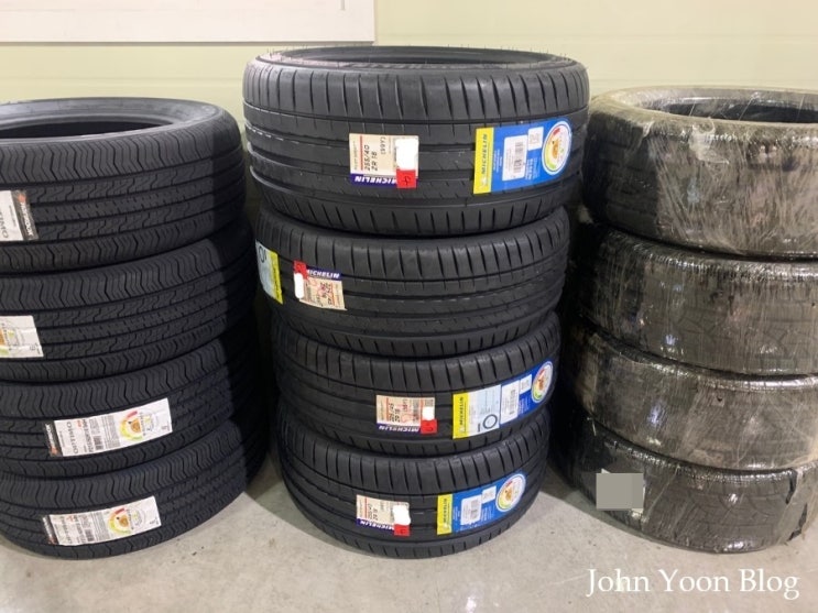  이전 후 첫번째 타이어 교환작업 BMW 320i 미쉐린 PS4 225/45R18, 255/40R18.