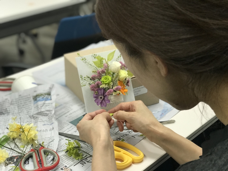  프리저브드플라워 출강 /원주 농업기술센터 원예치료 연구회 선생님들과 함께 한 시간의 기록 /부조 액자  /벽면 인테리어 소품