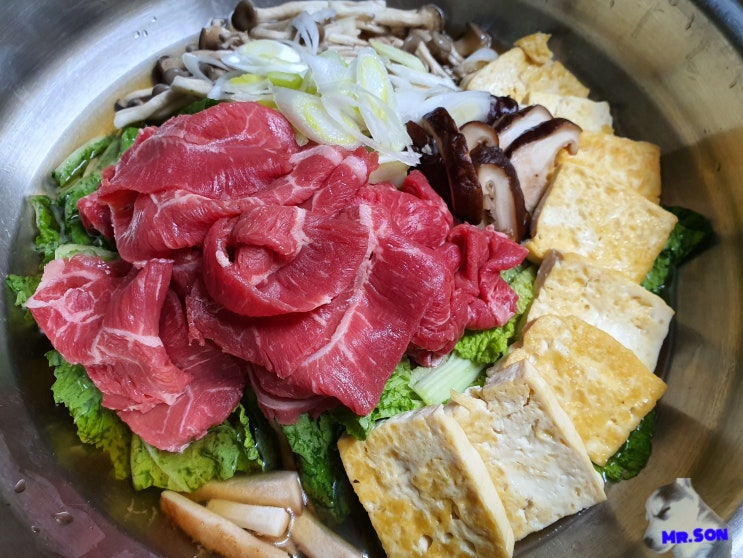  [조리] 냉장고속 재료로 샤브샤브 *스키야키すき焼, Sukiyaki 만드는 방법