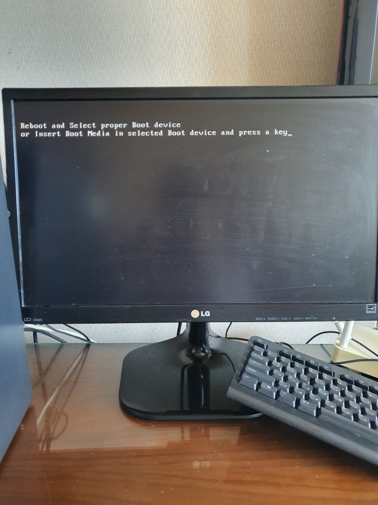 <노트북과컴퓨터>부산 당감동 컴퓨터수리 출장as Reboot and Select proper Boot device SSD불량