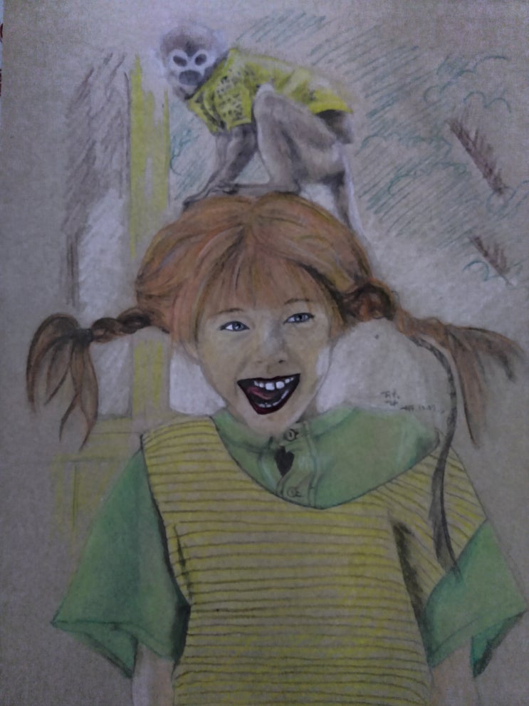 탈바인의비밀공작실 - 삐삐 롱스타킹 그리기 DRAWING:Pippi Longstocking