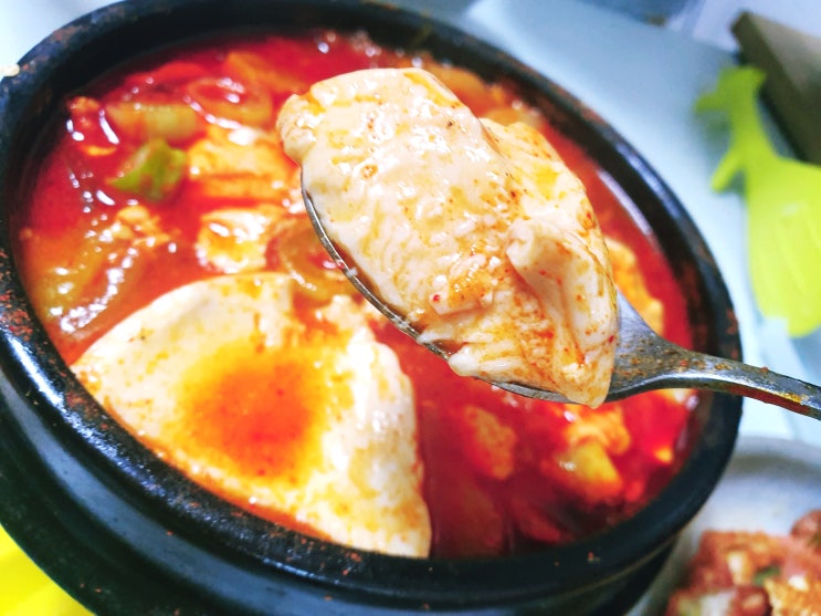  해물순두부찌개양념으로 돼지고기 순두부찌개 끓이는 법~