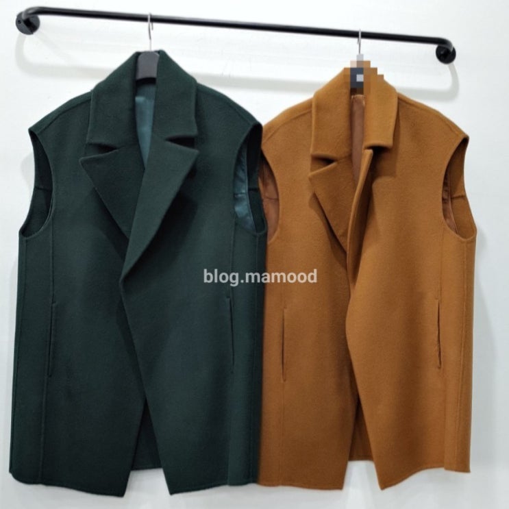  [OPEN] 타* 패치 포켓 핸드메이드 베스트(딥그린, 카멜) / 하프기장의 울 캐시미어 소재 베스트