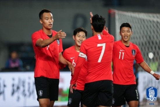 김신욱 4골+손흥민 2골… ‘골 폭죽’ 한국, 스리랑카에 8-0 대승 [GOAL LIVE]