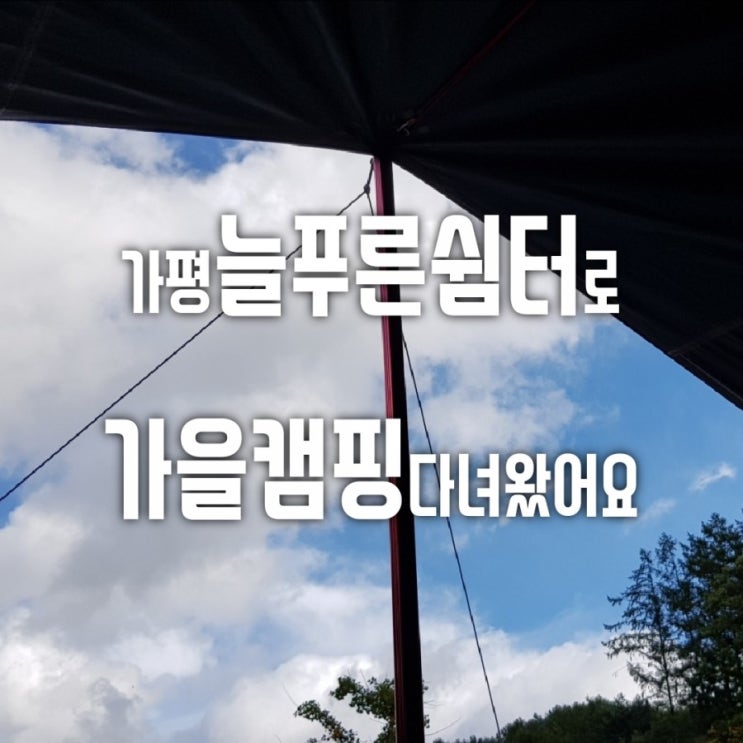  가평 늘푸른쉼터 캠핑장에서 가을캠 즐기고 왔어요