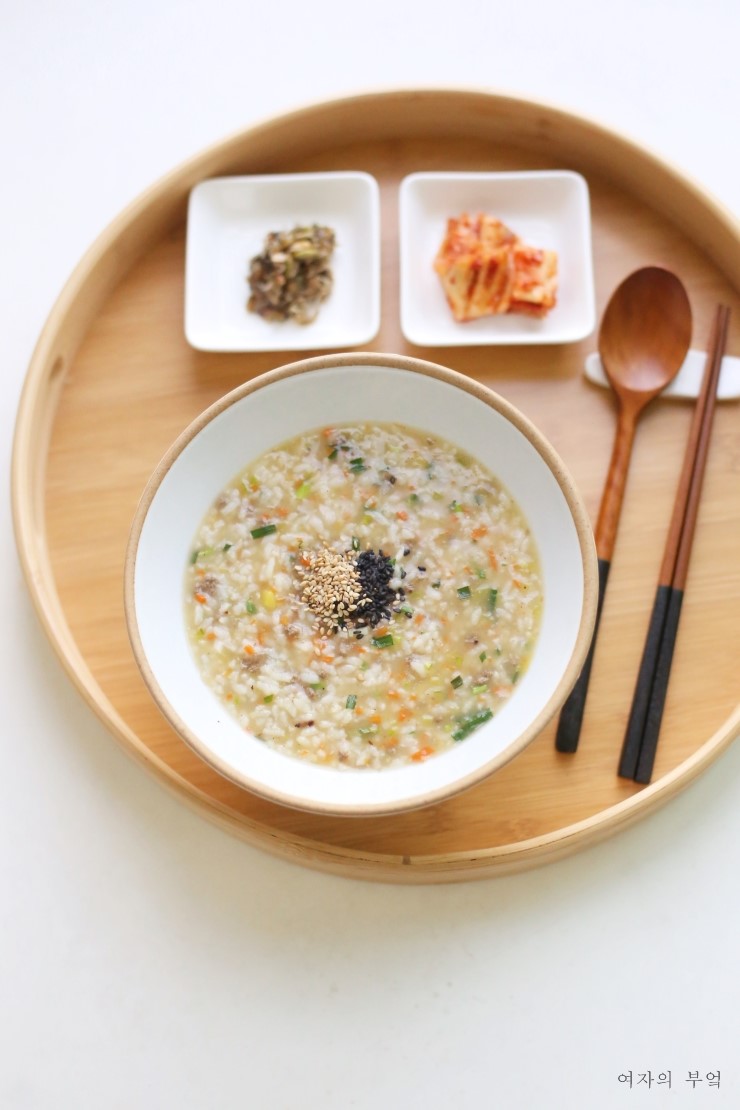  소고기죽 끓이는법, 소고기야채죽 만드는법