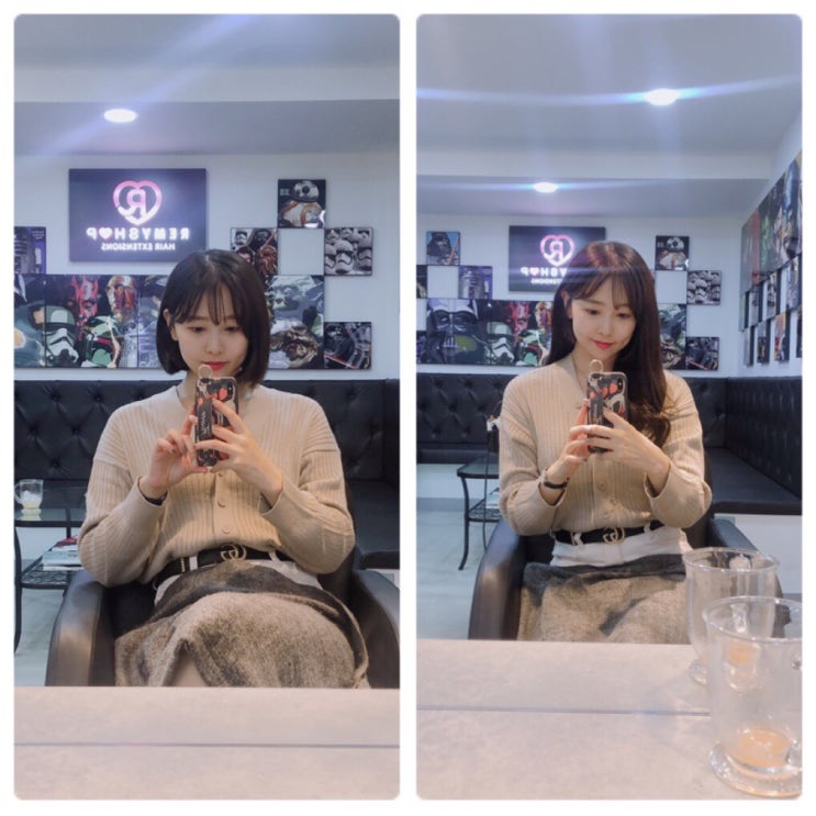  레미샵 논현점 플랫팁 붙임머리 하고왔어요