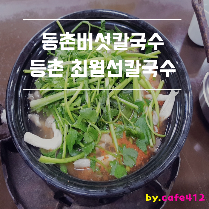 등촌동 맛집 등촌버섯칼국수 원조 등촌 최월선칼국수 칼칼!