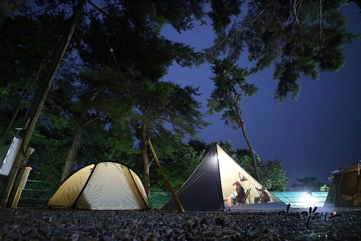  울산 캠핑장 1박2일 캠핑클럽 언엑스2와 듀플렉스돔 텐트 피칭