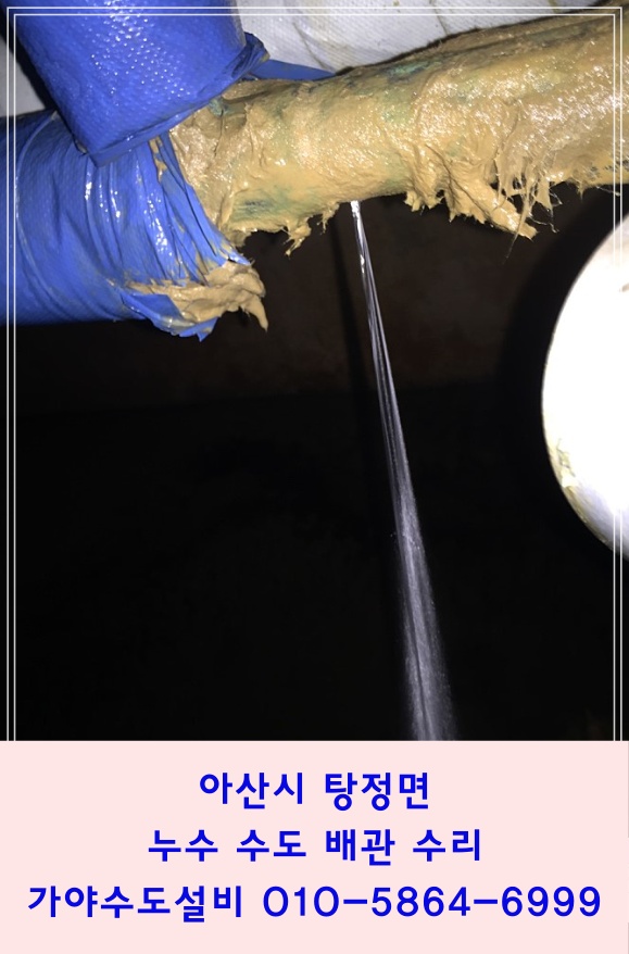  아산시 탕정면 호산리 빌딩 수도배관누수 동배관 동파이프 누수배관수리 누수긴급출장 누수배관 긴급보수건