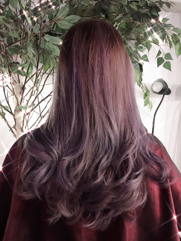  홍대 탈색 할때 까헤어! 옴브레 애쉬 바이올렛  seoul hair salon CCA HAIR, ash violet balayage