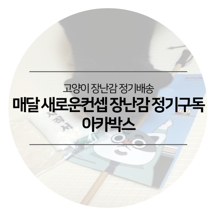  고양이 장난감 정기배송 - 아카박스 매달 새로운컨셉 장난감을 정기구독해보세요 와디즈 펀딩중!