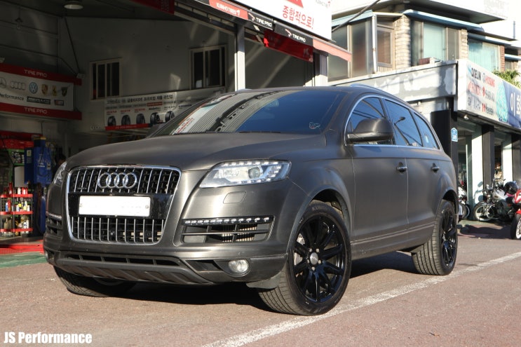  광주 휠도색 잘하는곳! 아우디 Q7 35TDI 20인치 무광 블랙 휠도색